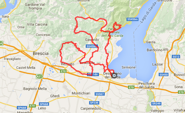 percorso lungo colnago cycling festival 2016
